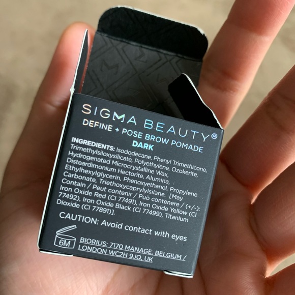 NIB SIGMA BEAUTY DEFINE + POSE BROW POMADE DARK BROWN - Picture 12 of 13